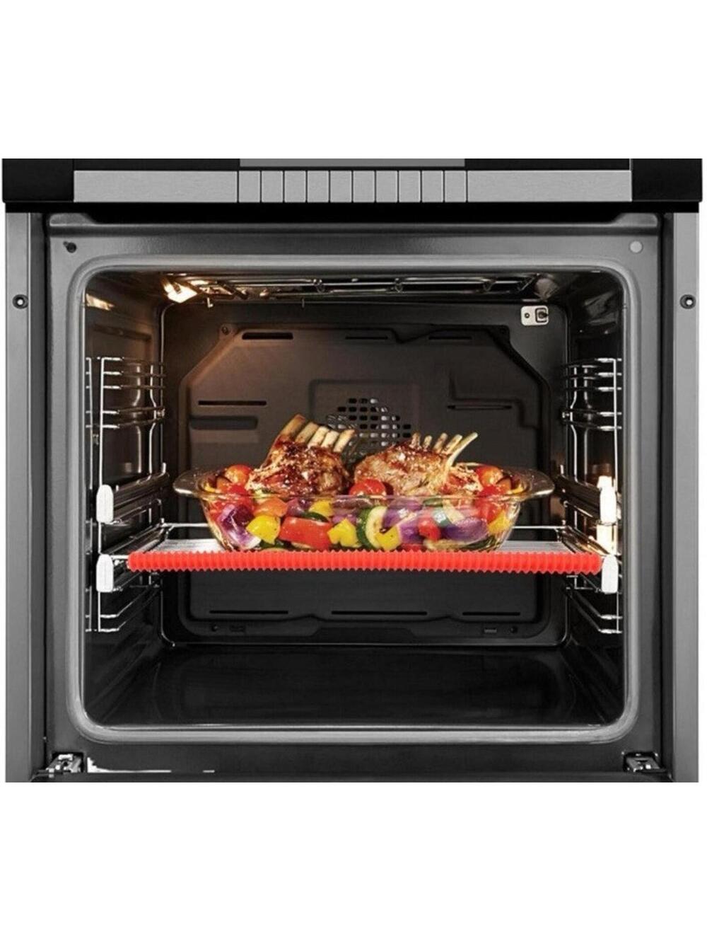 Oven Rack Cooking Rack Protector Food Grade Silicone for Burn Protection 2pc RED - Picture 8 of 9